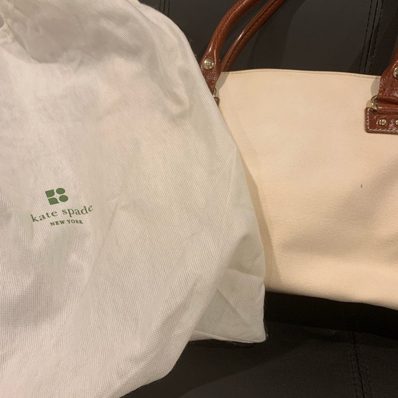 Kate Spade Material and Leather Bag. Red inside - Picture 7 of 8